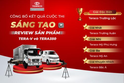 DAEHAN MOTORS CÔNG BỐ KẾT QUẢ CUỘC THI “SÁNG TẠO REVIEW SẢN PHẨM TERA-V & TERA350”