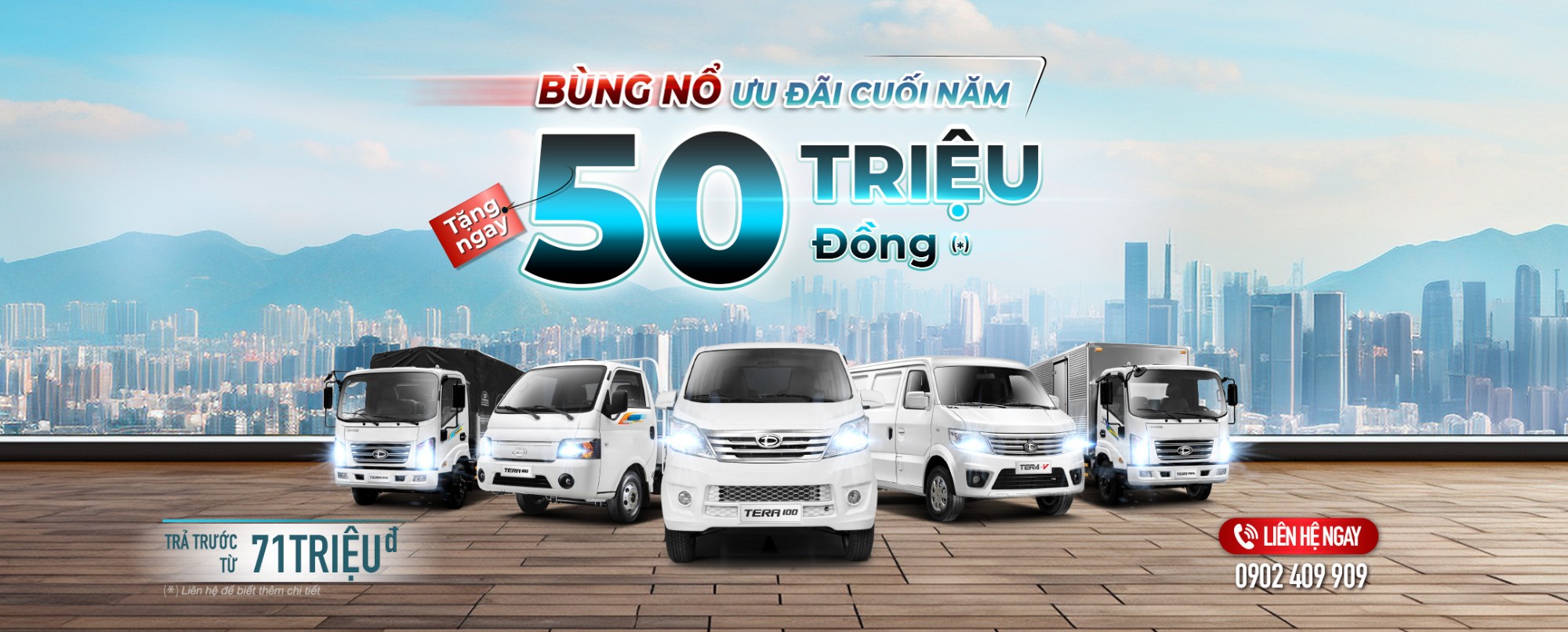 Bùng nổ ưu đãi cuối năm cho khách hàng mua xe Teraco